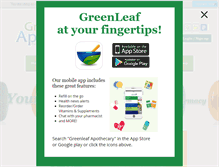 Tablet Screenshot of mygreenleafrx.com
